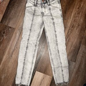 Abercrombie kids high waisted crop jeans
